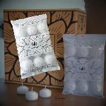 Velas de Noche Blanca Iluminarte x12 unidades