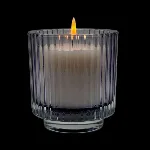 Vela Cera Vegetal Vaso Rayado Aromanza