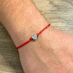 Pulsera Hilo Rojo con Dije Acero Estrella - Corazón