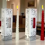 Vela Torneada chica 15 cm Caja x 6 unidades Iluminarte