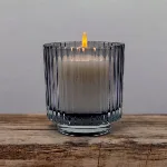 Vela Cera Vegetal Vaso Rayado Aromanza
