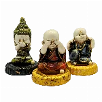 Porta Sahumerio Buda Yeso Extra Duro 14 cm