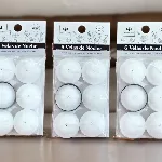 Velas de Noche Blanca Iluminarte x 6 unidades