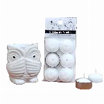 Velas de Noche Blanca Iluminarte x 6 unidades