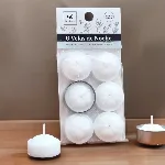 Velas de Noche Blanca Iluminarte x 6 unidades