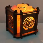 Lámpara de Sal del Himalaya Cuadrada 12 cm