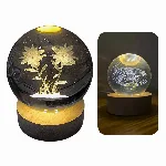 Esfera Mágica Cristal 3d Led Luz De Noche 6 cm