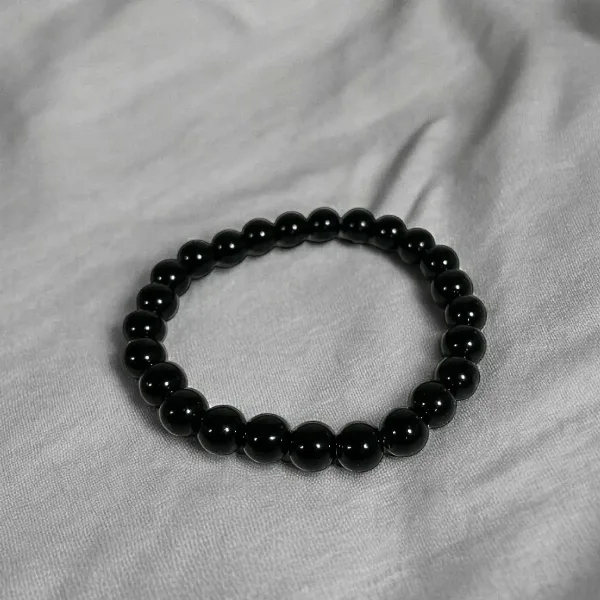 Pulsera Piedra Obsidiana Negra