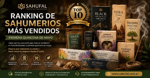 Qué sahumerios vender en 2026: top productos más vendidos en mayo