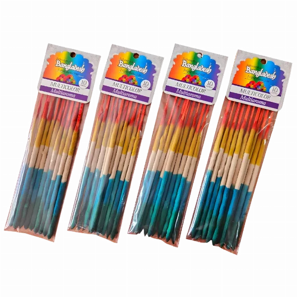 Sahumerios Triple Empaste Multicolor - Multiaroma x 10 varillas Bangladesh