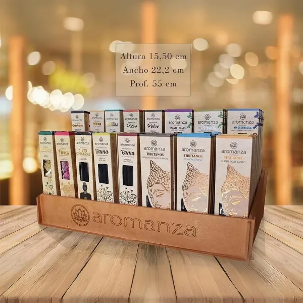 Exhibidor Mostrador Madera Aromanza