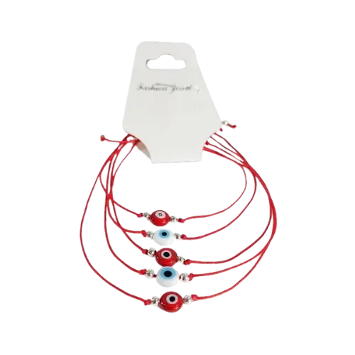 Pulsera Roja Ojo Turco Vidrio