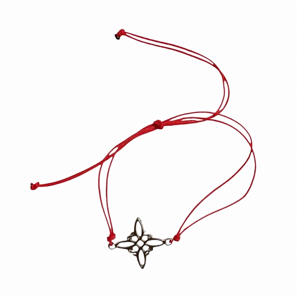 Pulsera Hilo Rojo Con Amuleto Nudo De Bruja