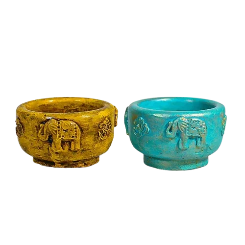 Cuenco Hindú Cemento Colores Elefante OM