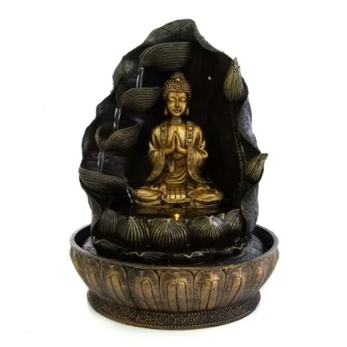 Fuente Buda vasijas y tulipanes con led 30cm