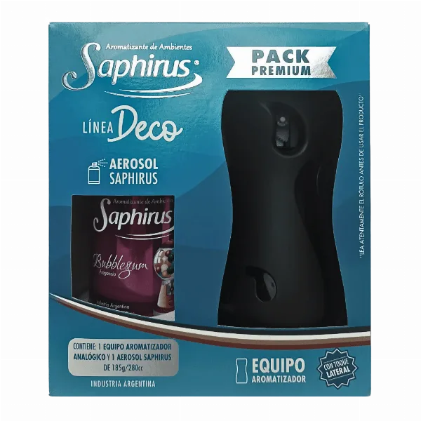 Pack Deco Equipo Aromatizador con Aerosol Saphirus