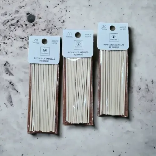 Varillas de Bambu Repuesto 15cm x20 unidades