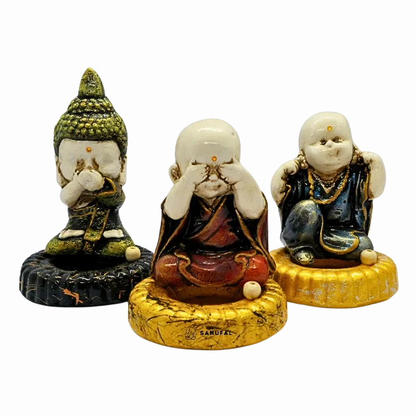 Porta Sahumerio Buda Yeso Extra Duro 14 cm