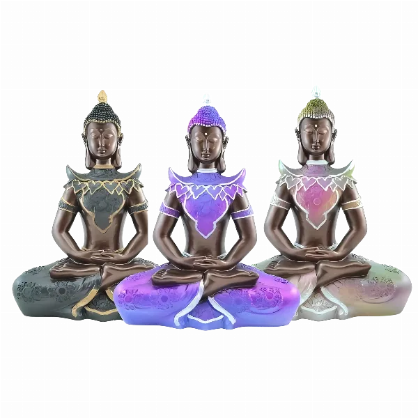 Buda Meditando Yeso Pintado 40 cm