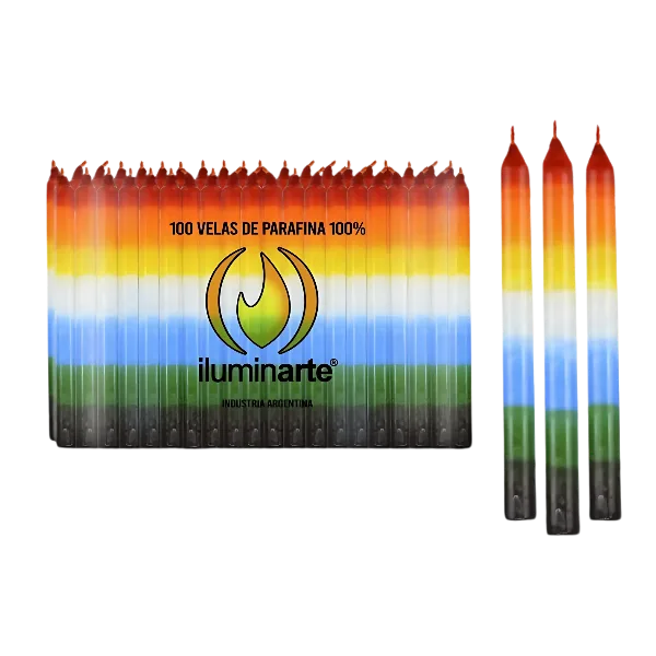 Velas largas 7 Colores x Unidad
