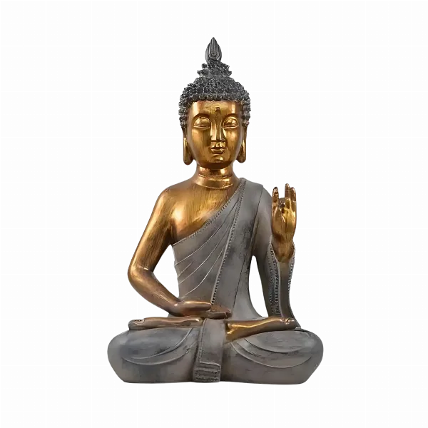 Buda Meditando Pintado con Base 31 cm