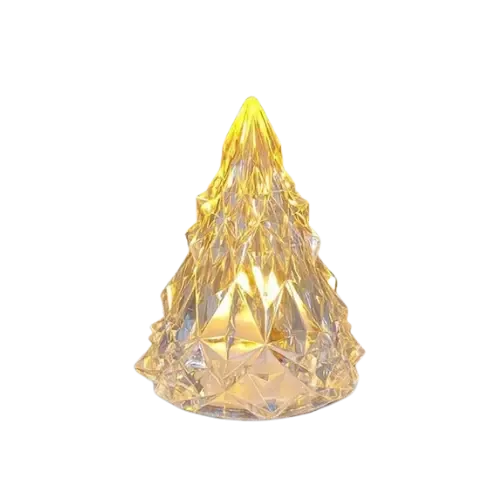 Arbolito Navideño Acrilico Chico con Luz Calida 9cm