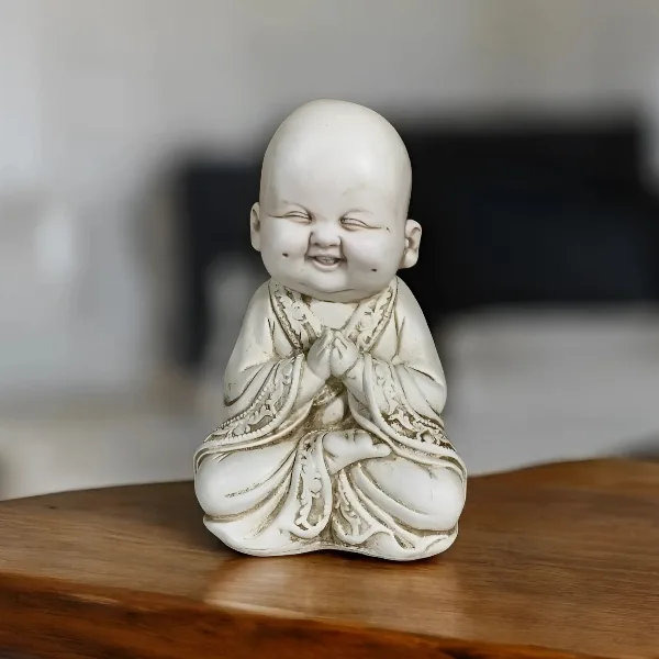 Imagen Buda con Hoyuelos 15cm Yeso Extra Duro