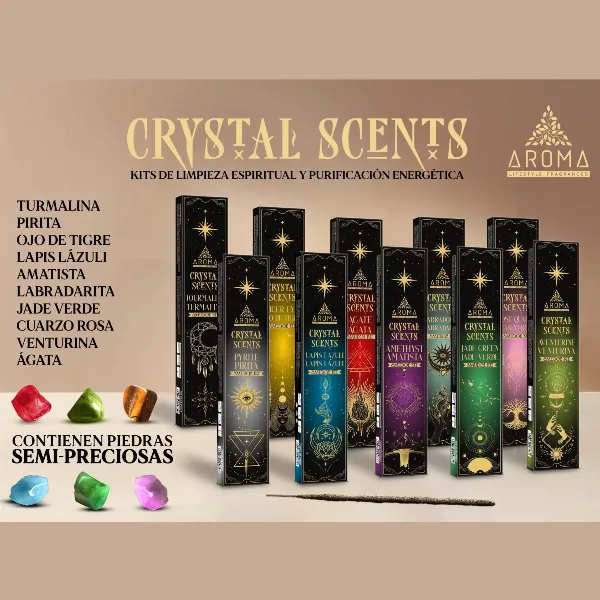 Sahumerios Crystal Scents Aroma x 8 Varillas