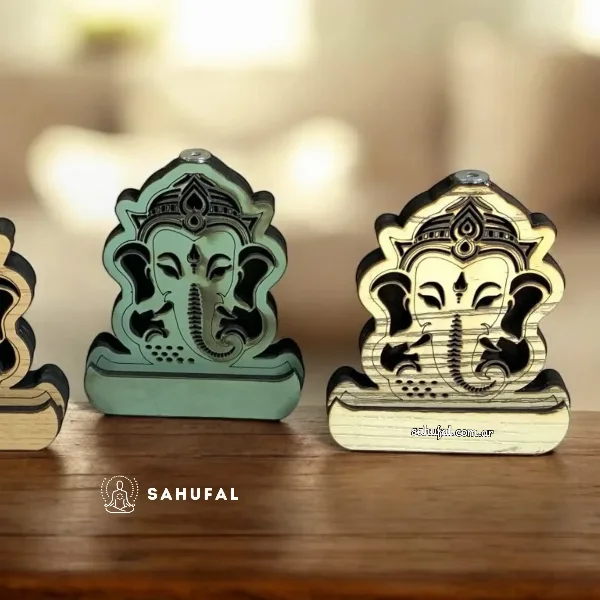 Cascada de Humo Mediana Ganesha 12.5 cm MDF