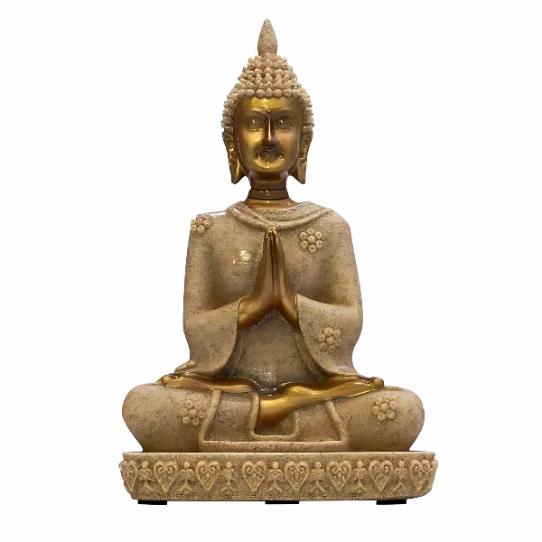 Buda Dorado Túnica Arenada 21cm