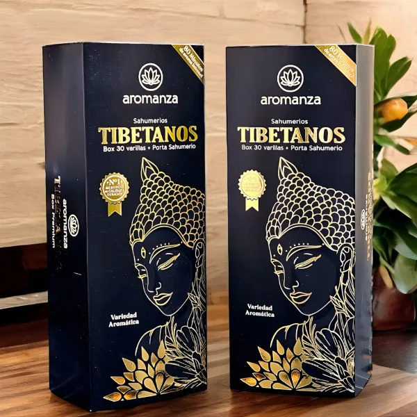 Box Kit Tibetanos Premium Aromanza x 30 varillas
