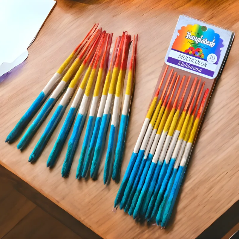 Sahumerios Triple Empaste Multicolor - Multiaroma x 10 varillas Bangladesh
