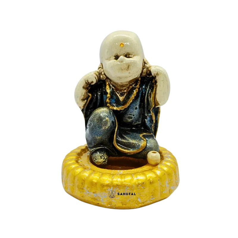 Porta Sahumerio Buda Yeso Extra Duro 14 cm