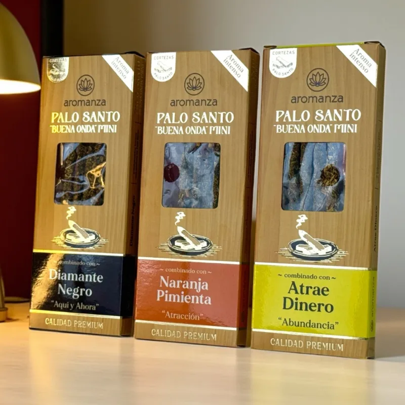Sahumerios Mini Palo Santo Aromanza x 5 varillas