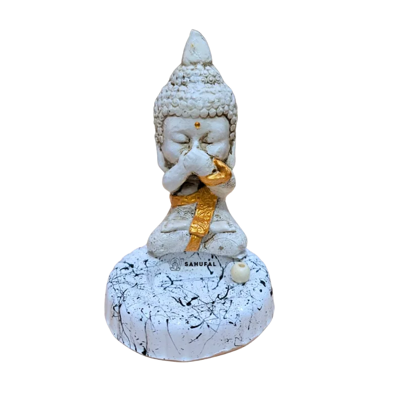 Porta Sahumerio Buda Yeso Extra Duro 14 cm