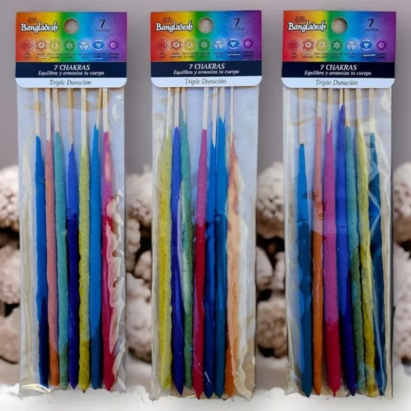 Sahumerios 7 Chakras Triple Empaste x7 Varillas - Bangladesh