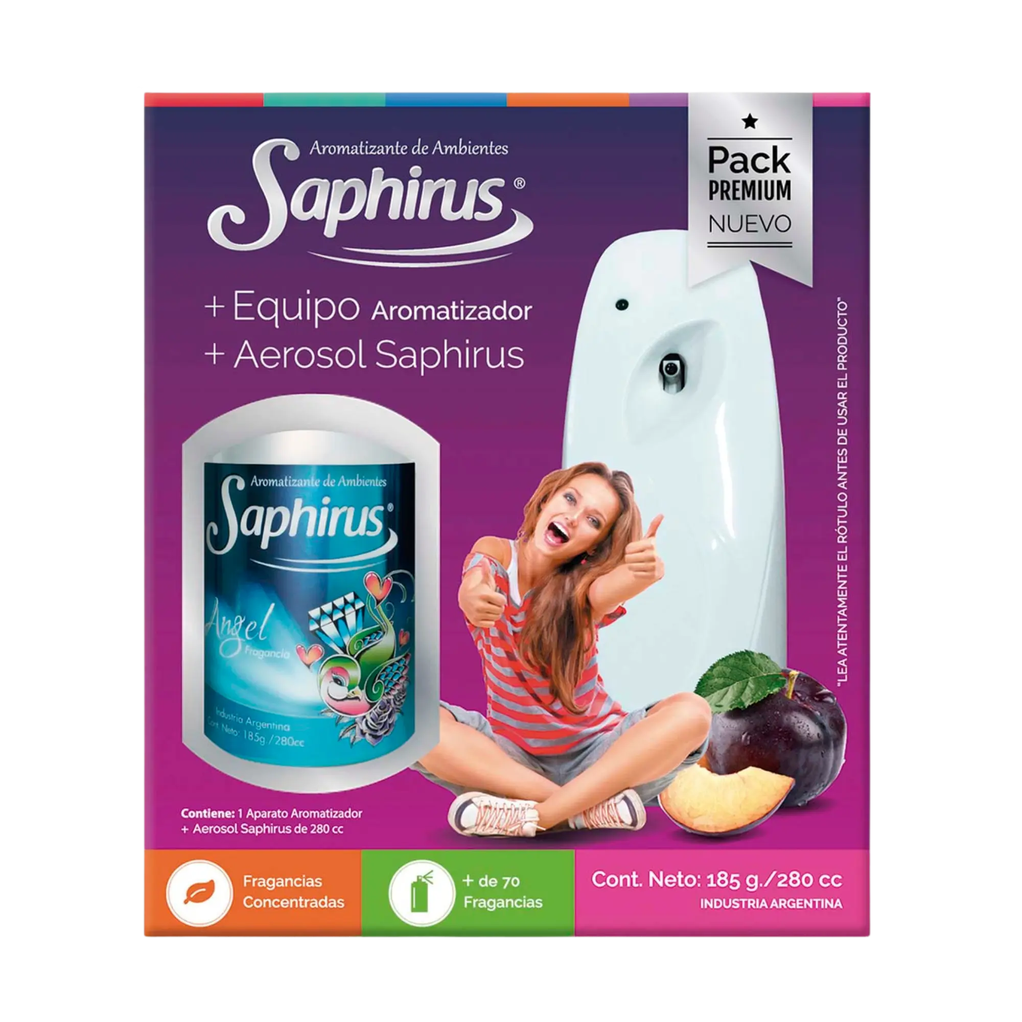 Pack Premium Equipo Aromatizador con Aerosol Saphirus