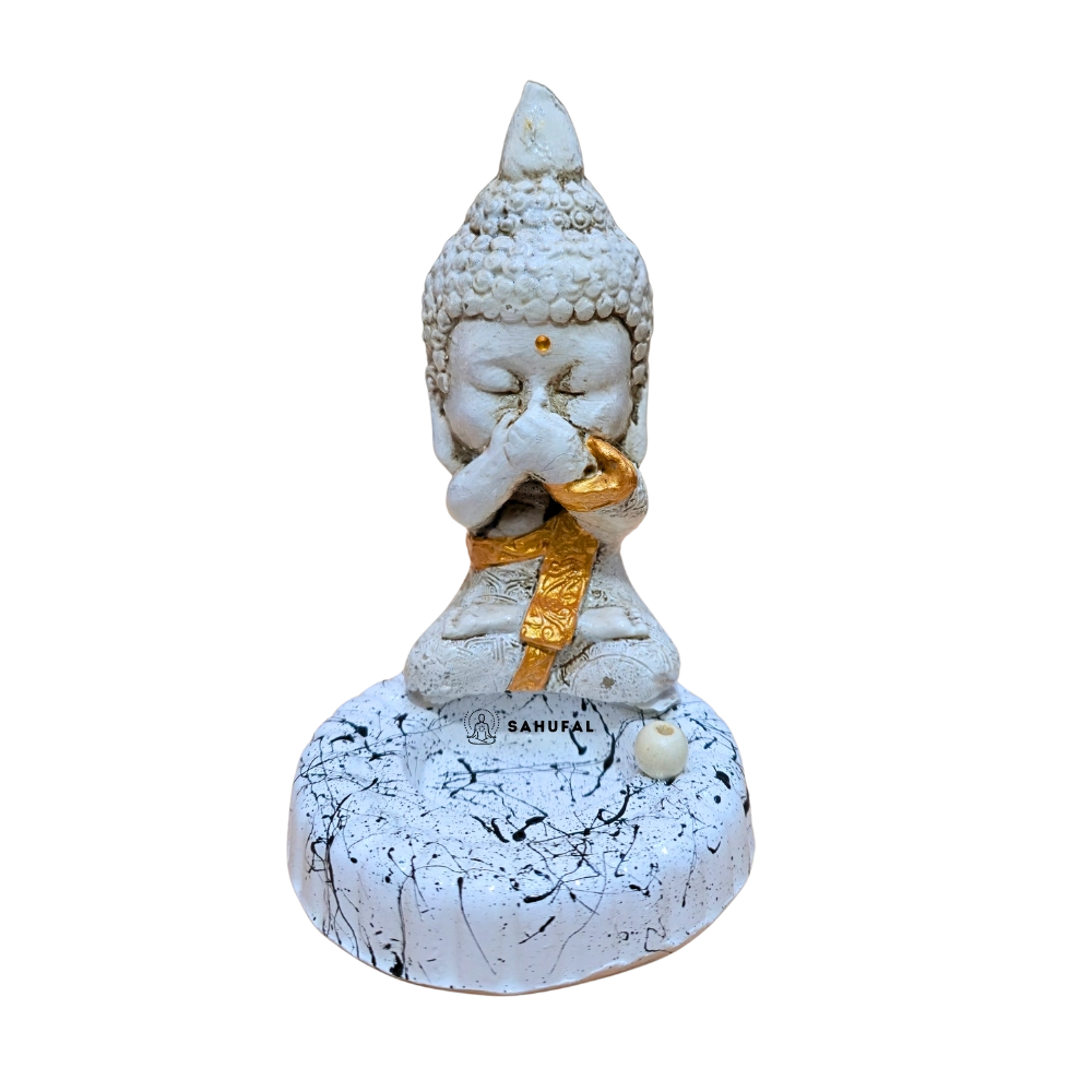 Porta Sahumerio Buda Yeso Extra Duro 14 cm