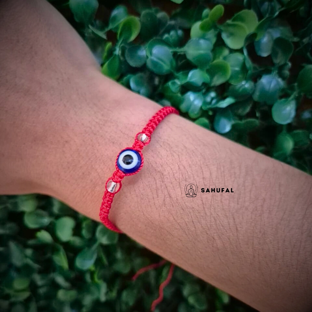 Pulsera Roja Trenzada con Mostacillas