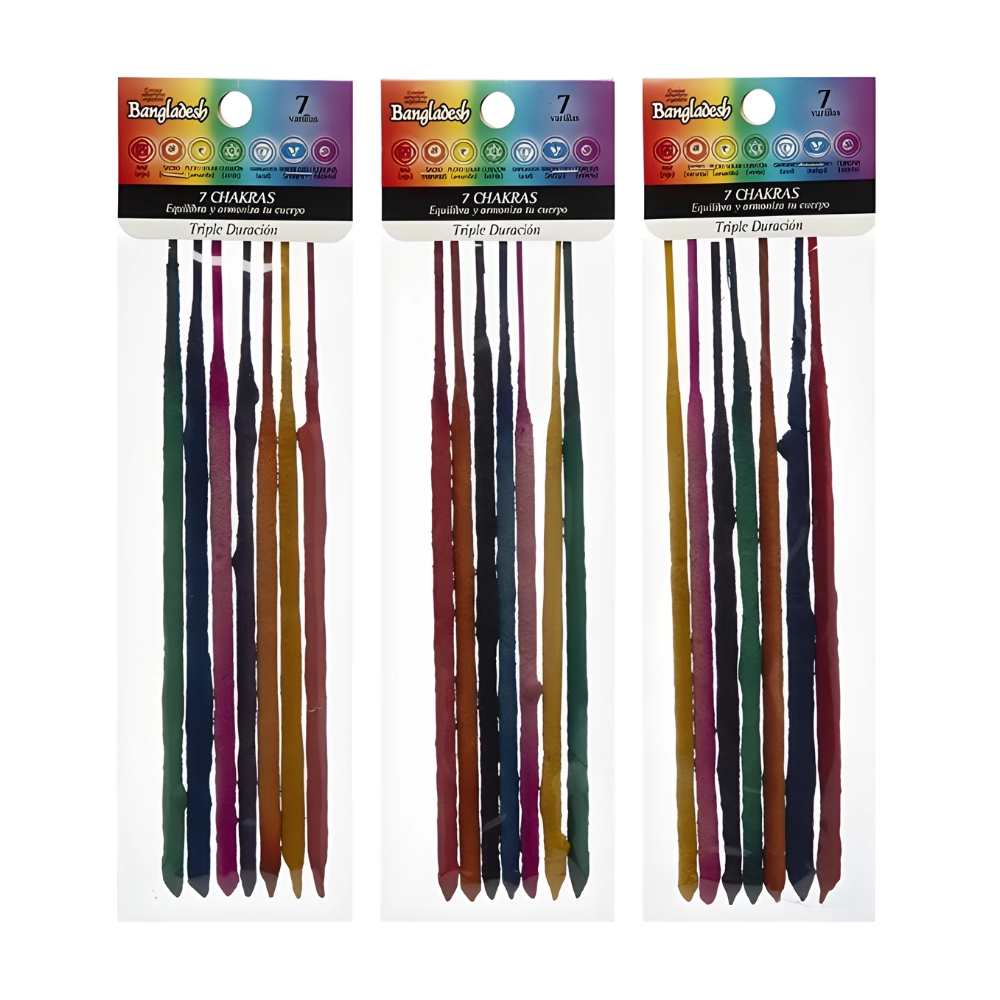 Sahumerios 7 Chakras Triple Empaste x7 Varillas - Bangladesh