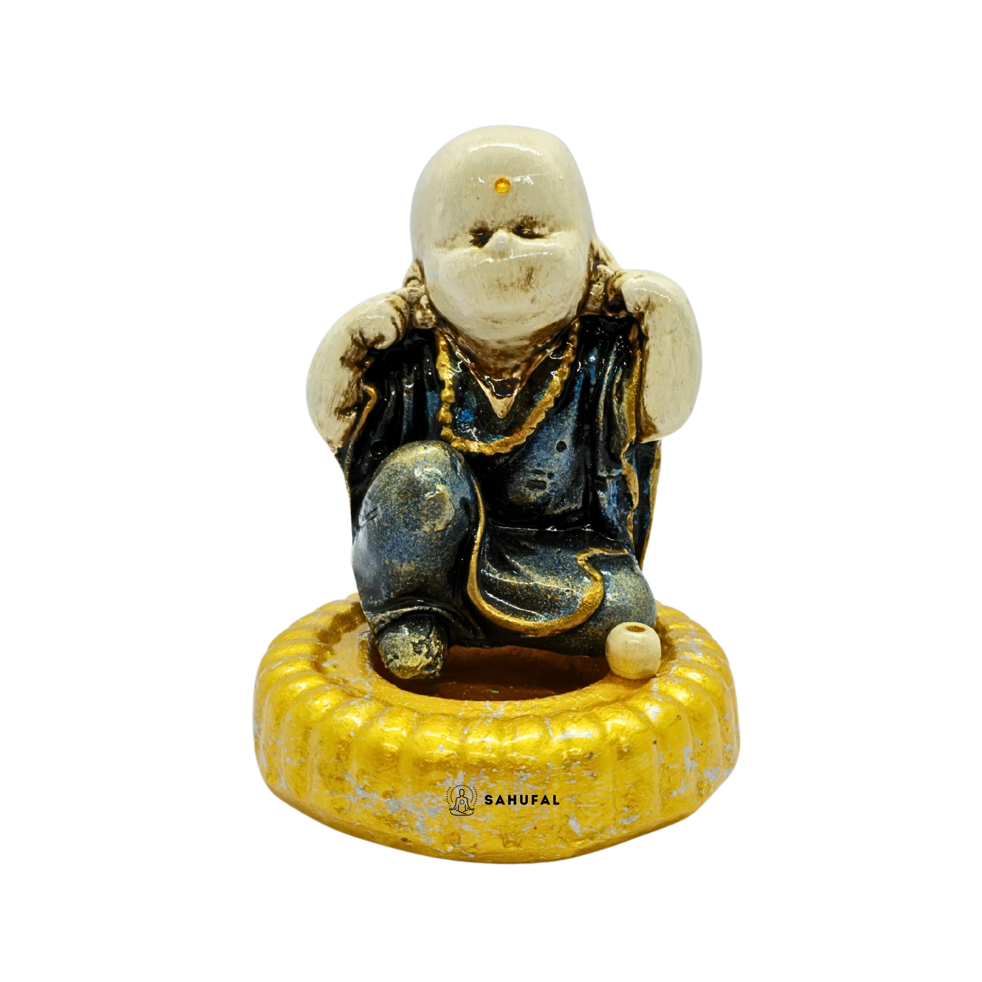 Porta Sahumerio Buda Yeso Extra Duro 14 cm