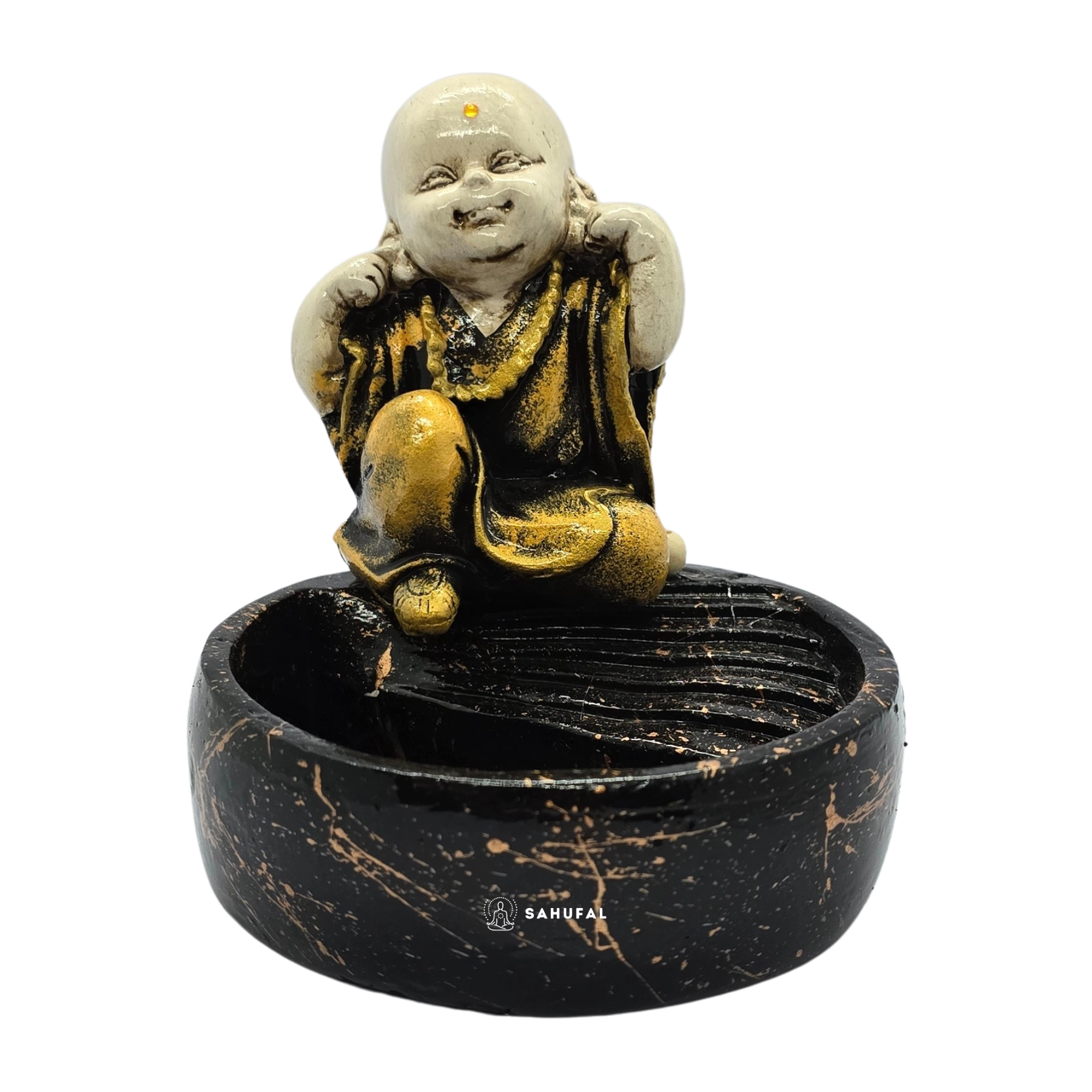 Porta Sahumerio Monjes Sabiduría Yeso Extra Duro