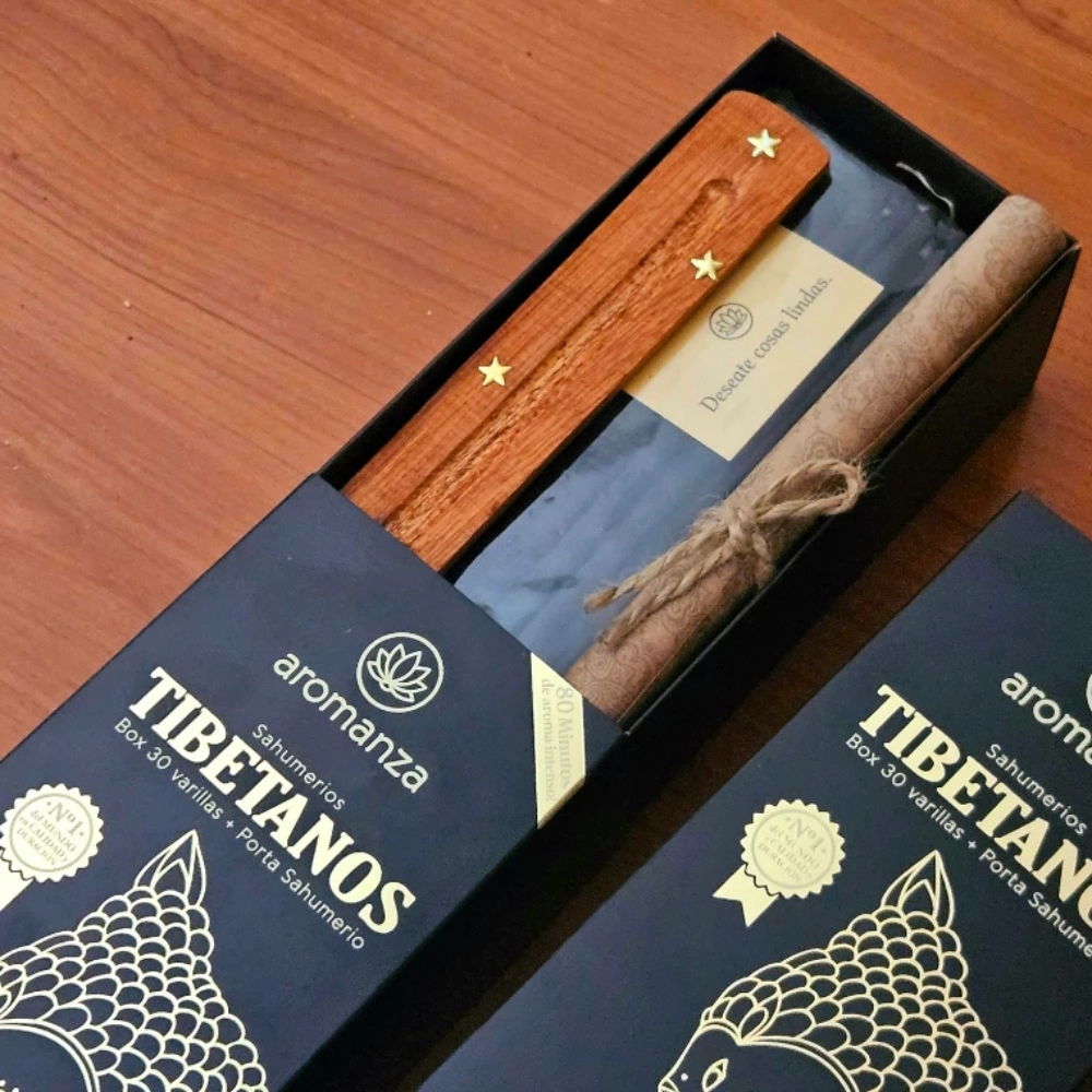 Box Kit Tibetanos Premium Aromanza x 30 varillas