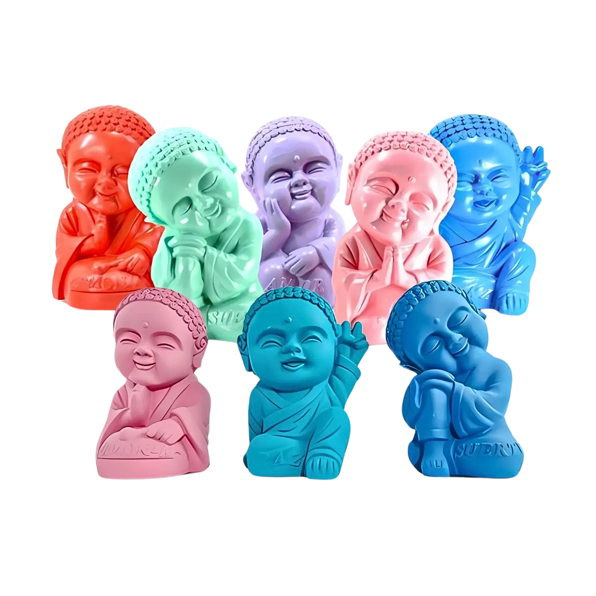 Buda Bebe de Yeso Pintado 21 cm
