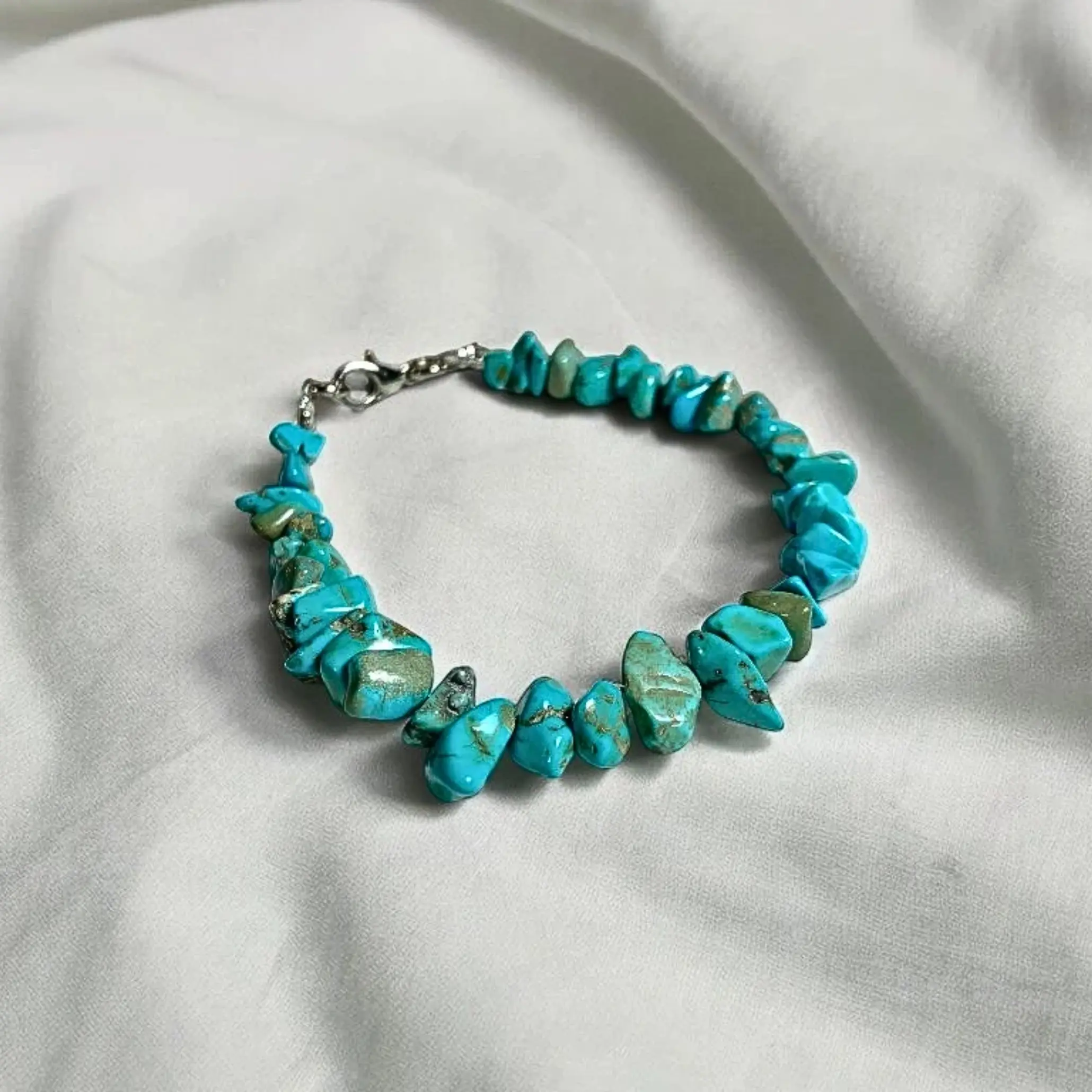 Pulsera Piedra Howlita Turquesa