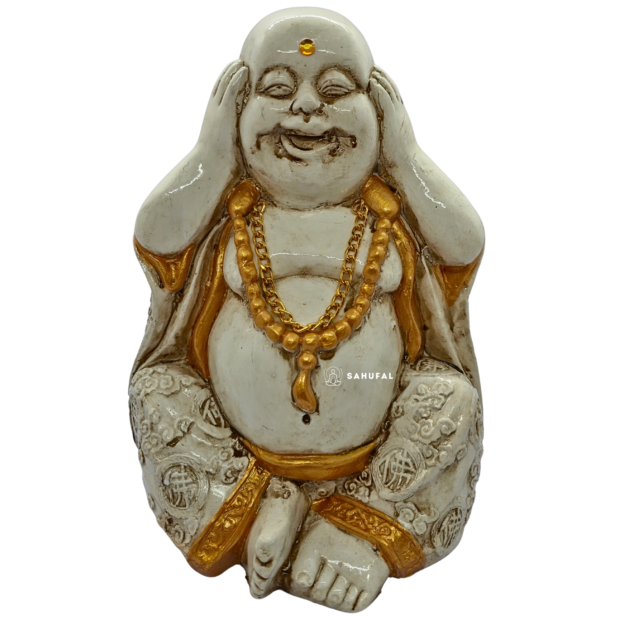 Buda Sonriente de la Fortuna 21 cm Yeso Extra Duro