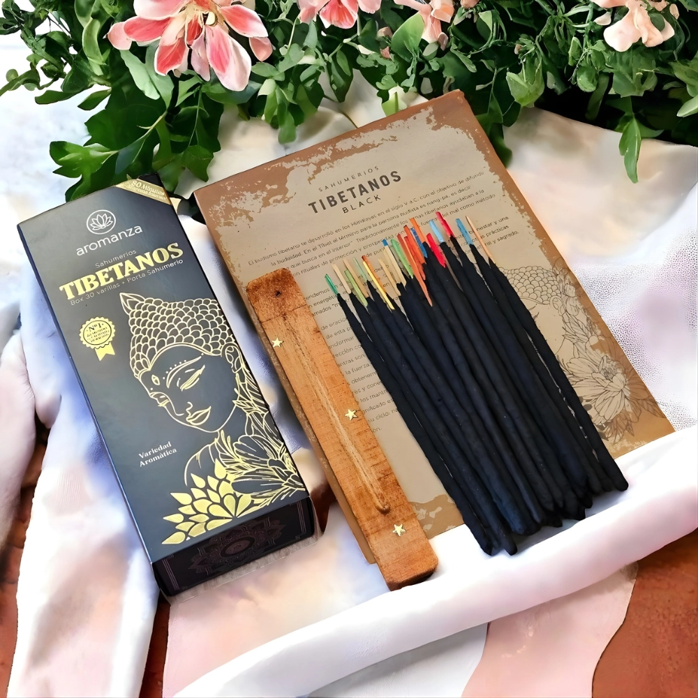 Box Kit Tibetanos Premium Aromanza x 30 varillas 7 Box Kit Tibetanos Premium Aromanza x 30 varillas SAHUFAL