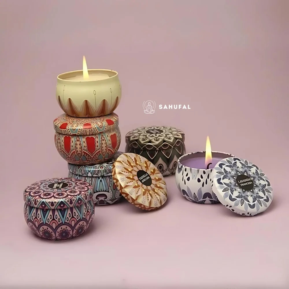 Vela Aromática en Lata con Mandala Sahufal