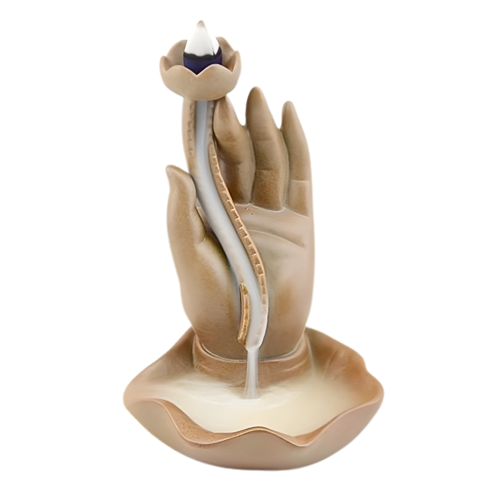 Cascada de humo Porta Conos sobre mano 16.5 cm