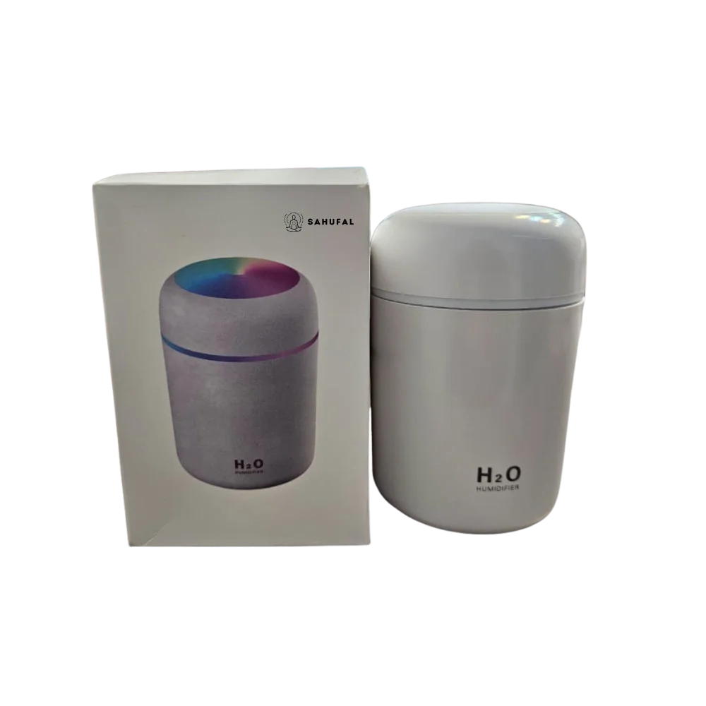 Humidificador USB H2O con Luz LED Multicolor – Portátil y Silencioso Sahufal